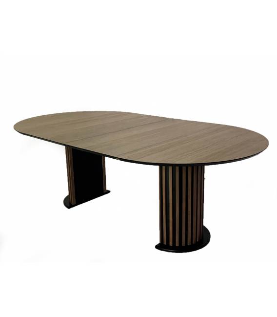 Išskleidžiamas stalas DIUNE Ø120(220)x75 natūralus medis