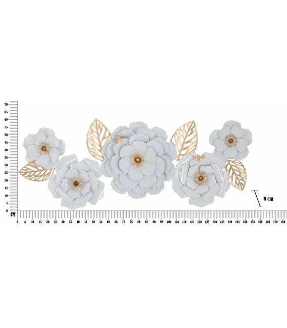 Dekoracija WHITE FLOWERS 158x60 balta