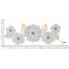 Dekoracija WHITE FLOWERS 158x60 balta