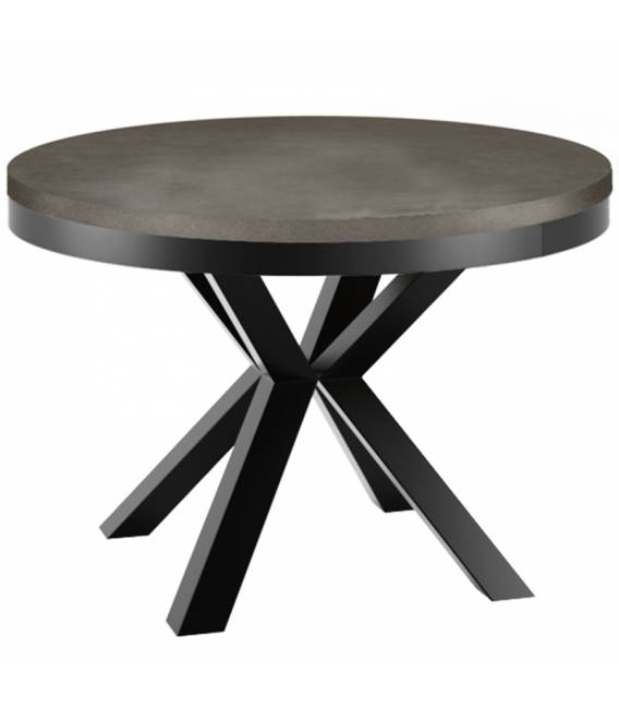 Išskleidžiamas stalas VIGUS Ø120(196) concrete brown
