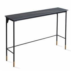 Konsolė LESINA 120x30 juoda su rudu