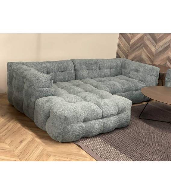 Minkštas kampas FLUFFY 270x170 šviesiai pilkas