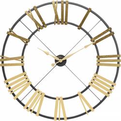 Laikrodis NEVIO BRASS Ø95 juodas