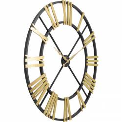 Laikrodis NEVIO BRASS Ø95 juodas