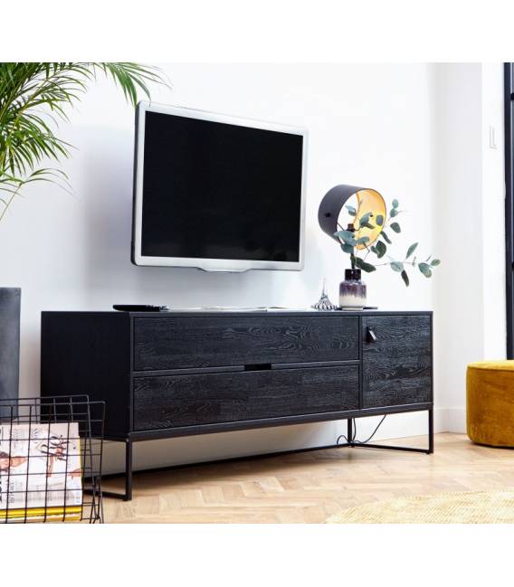 TV spintelė SILAS 180x44 juoda