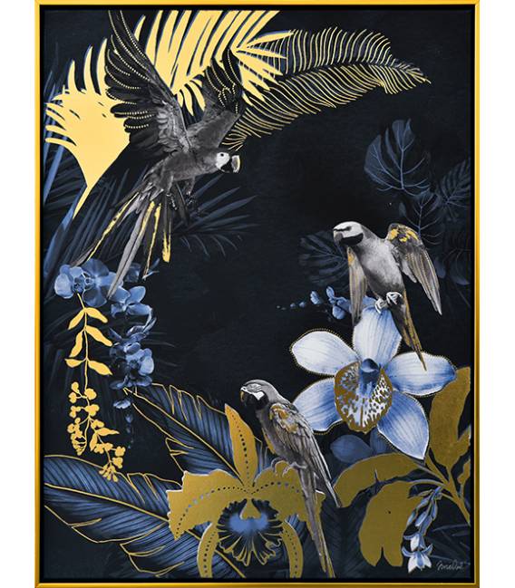 Paveikslas PARROTS-B 60x80 juodas/auksinis