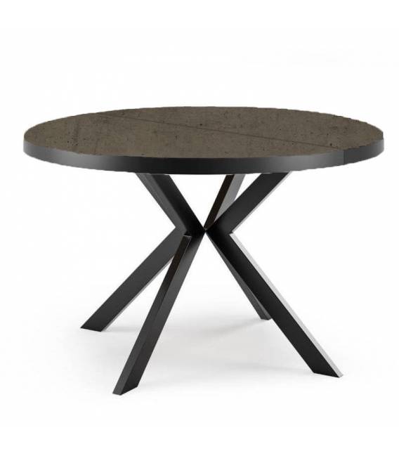 Išskleidžiamas stalas EDEN Ø90(166) dark grey
