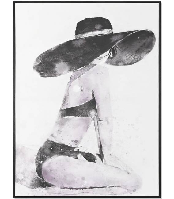 Paveikslas GIRL HAT-A 90x120 pilkas