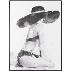 Paveikslas GIRL HAT-A 90x120 pilkas