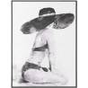 Paveikslas GIRL HAT-A 90x120 pilkas