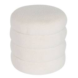 Pufas CIRCLES Ø40 baltas