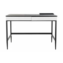 Darbo stalas TROY 110x55 baltas su juodu