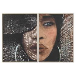 Paveikslas GIRL MESH 104x144 tamsiai rudas (2 vnt.)