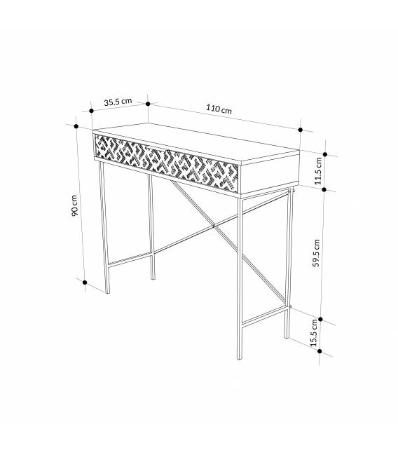 Konsolė HEATON 110x35 šviesiai ruda