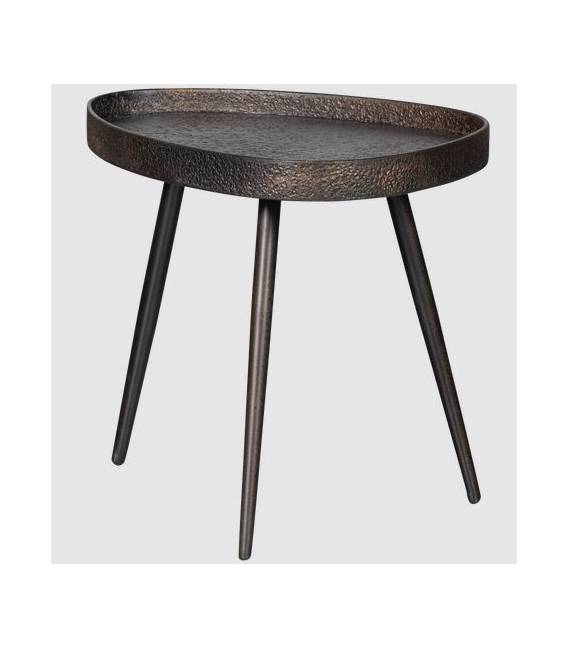 Kavos staliukų komplektas CRUDE 54x41 rudai juodas (2vnt.)