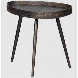 Kavos staliukų komplektas CRUDE 54x41 rudai juodas (2vnt.)