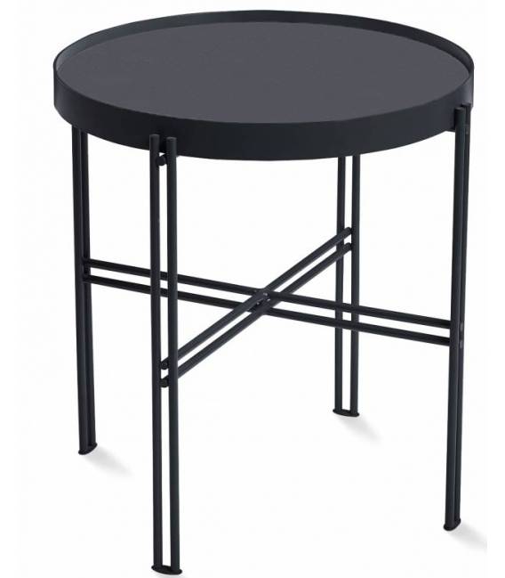 Šoninis staliukas ELIS Ø48 pilkas/juodos kojos