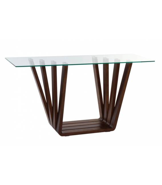 Konsolė WALNUT GLASS 145x45 rudas