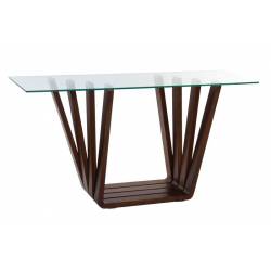 Konsolė WALNUT GLASS 145x45 rudas