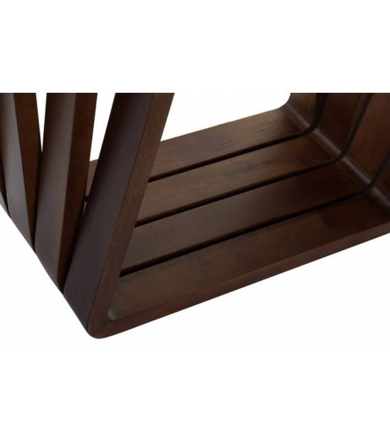 Konsolė WALNUT GLASS 145x45 rudas