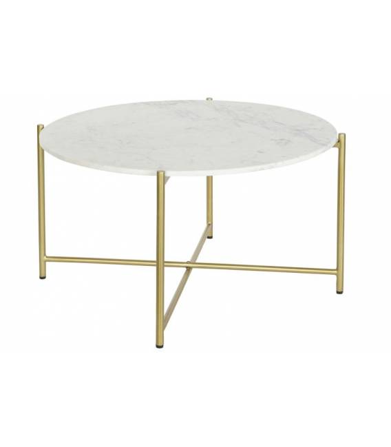 Kavos staliukas MARBLE IRON Ø81 baltas