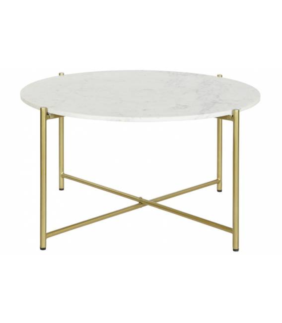 Kavos staliukas MARBLE IRON Ø81 baltas