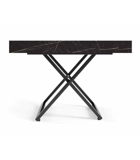 Transformuojamas kavos staliukas EXALTO 120(210)x80 black pietra