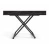 Transformuojamas kavos staliukas EXALTO 120(210)x80 black pietra