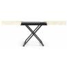Transformuojamas kavos staliukas EXALTO 120(210)x80 white chromix
