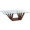Kavos staliukas WALNUT GLASS 130x70 rudas