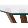 Kavos staliukas WALNUT GLASS 130x70 rudas