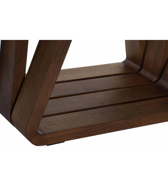 Kavos staliukas WALNUT GLASS 130x70 rudas