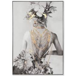 Paveikslas GIRL BACK 80x120 pilkas/auksinis