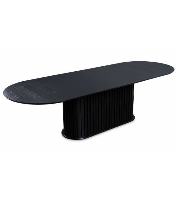 Išskleidžiamas stalas OVALE 180(280)x100 juodas