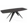 Išskleidžiamas stalas CLARO 160(200)x80 black pietra grigia