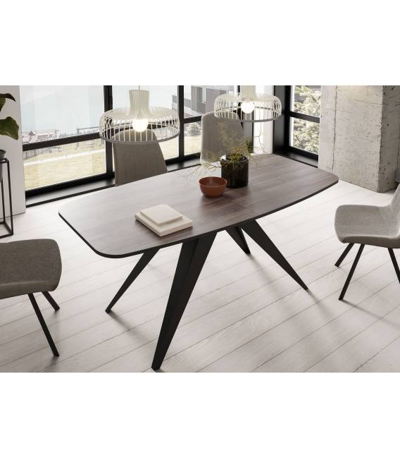 Išskleidžiamas stalas CLARO 160(200)x80 anthracite sherman oak