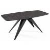 Išskleidžiamas stalas CLARO 180(220)x90 black pietra grigia