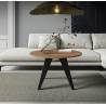 Kavos staliukas FEREO Ø75 truffle brown davos oak