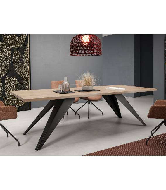Išskleidžiamas stalas PASO 140(240)x80 truffle brown davos oak