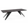Išskleidžiamas stalas PASO 160(260)x90 black pietra grigia