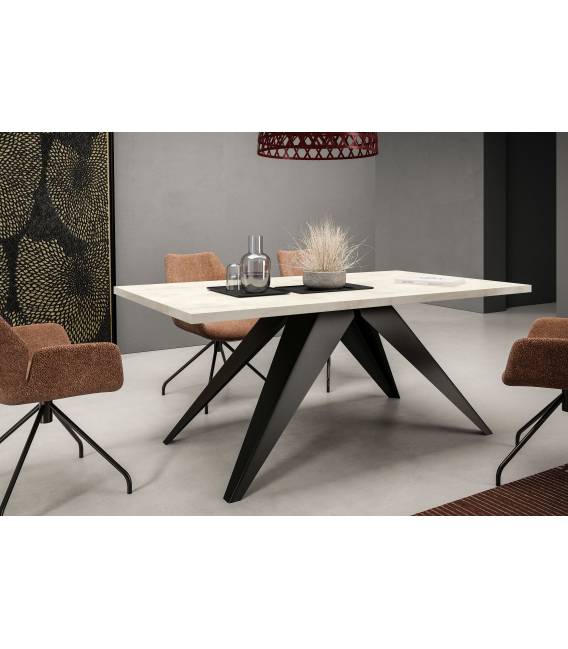 Išskleidžiamas stalas PASO 160(260)x90 white chromix