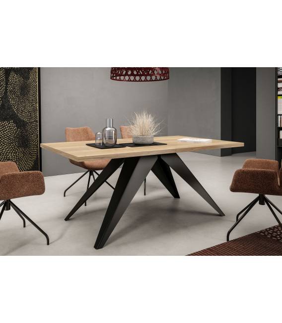 Išskleidžiamas stalas PASO 160(260)x90 natural halifax oak