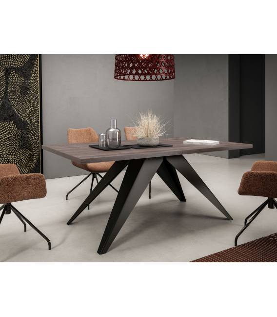 Išskleidžiamas stalas PASO 160(260)x90 anthracite sherman oak