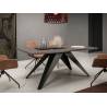 Išskleidžiamas stalas PASO 160(260)x90 anthracite sherman oak