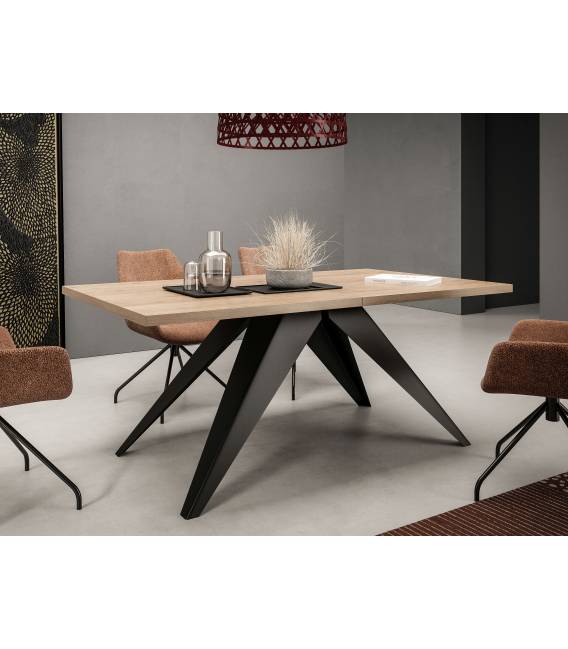 Išskleidžiamas stalas PASO 160(260)x90 truffle brown davos oak