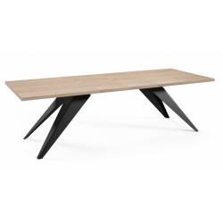 Išskleidžiamas stalas PASO 160(260)x90 truffle brown davos oak