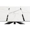 Stalas 22885 168(210)x90 baltas su pilku