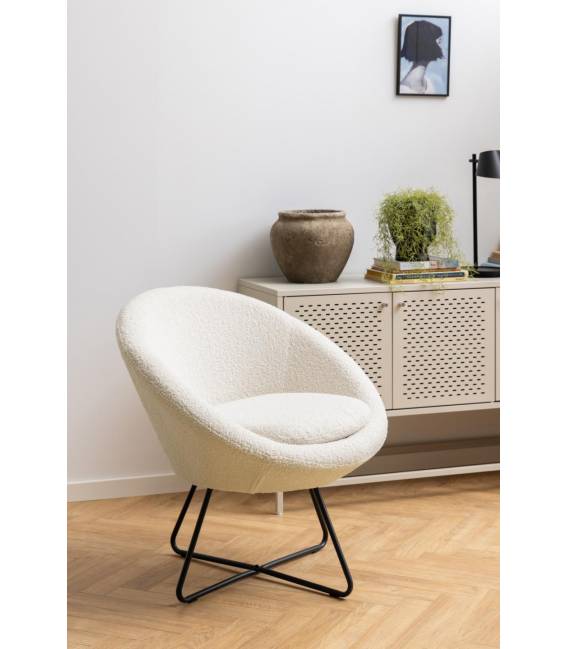 Fotelis 96954 beige/gobelenas