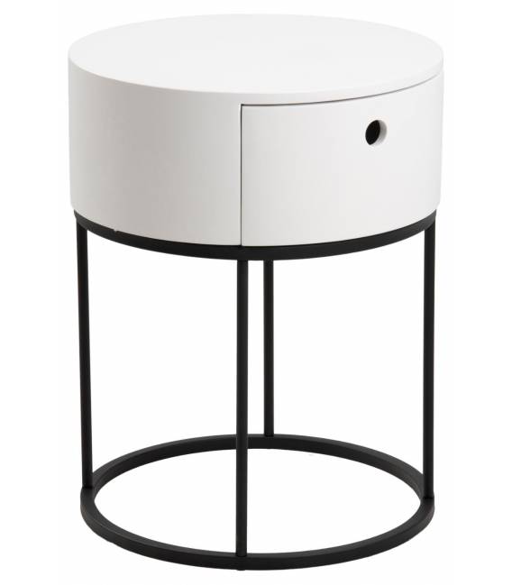 Naktinė spintelė 102923 Ø40 baltas