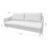 Sofa lova TEILI 209x98 pilka/aukso kojos